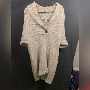 Saks Fifth Ave Sweater Grey XL Long